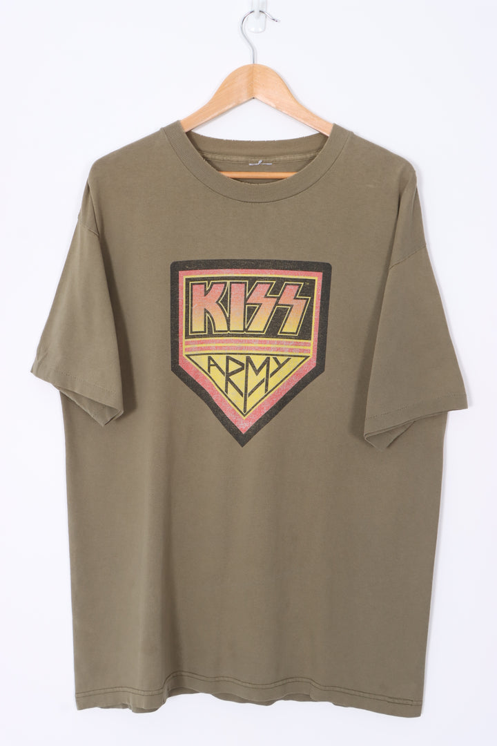 KISS Army 1995 Big Logo Front Back Single Stitch T-Shirt (XL)