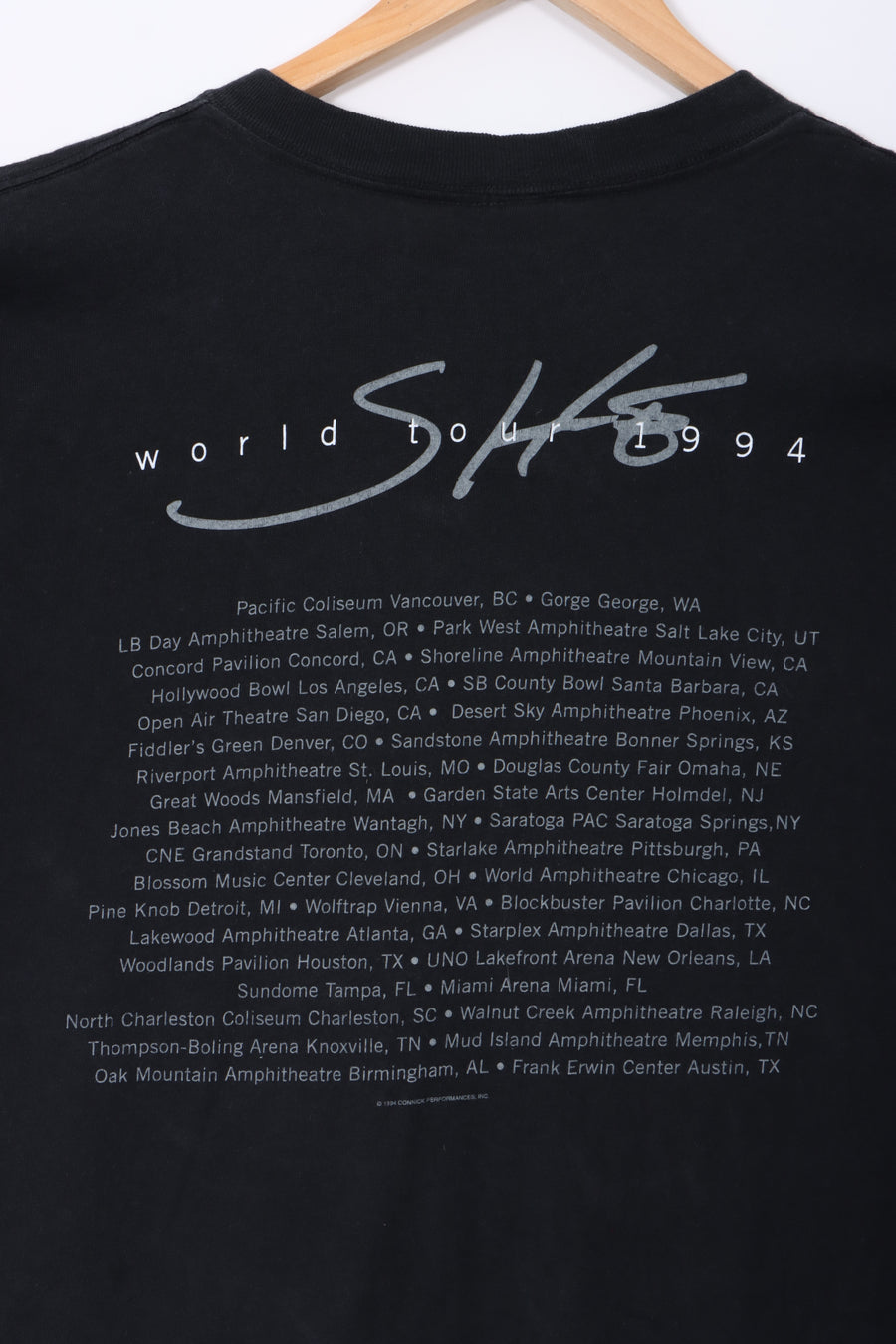 Harry Connick Jr 1994 World Tour Front Back Single Stitch T-Shirt USA Made (XL)