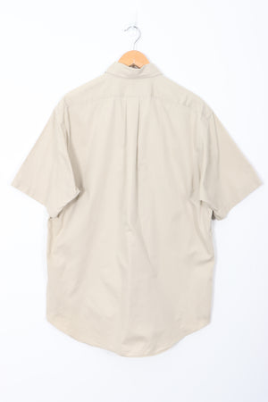 RALPH LAUREN Sand One Point Embroidered Logo Shirt (M-L)