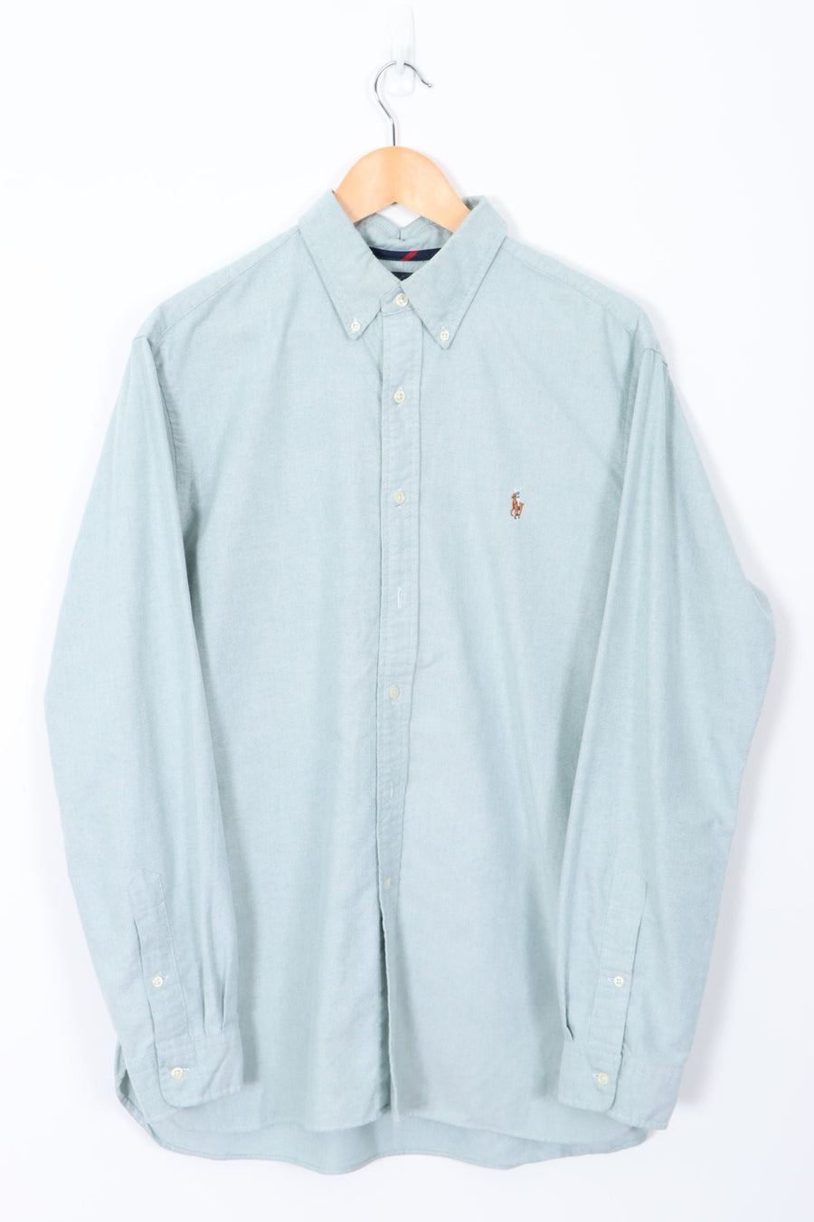 Green RALPH LAUREN 'Classic Fit' Long Sleeve Shirt (L)