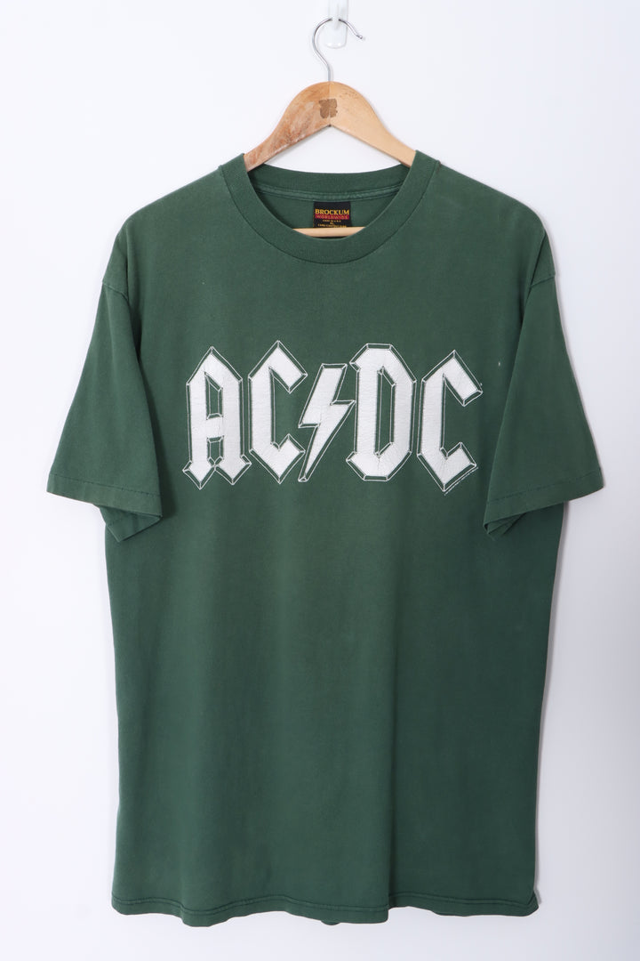 ACDC 1996 Ballbreaker Tour Green Single Stitch T-Shirt USA Made (XL)