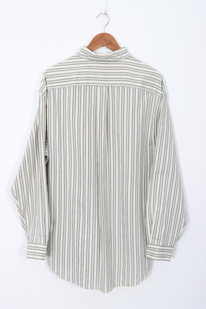 TOMMY HILFIGER Green Triple Stripe Long Sleeve Shirt (L)