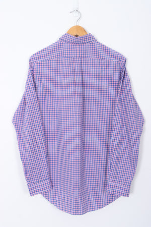 RALPH LAUREN Red Blue Check Long Sleeve Shirt (M)