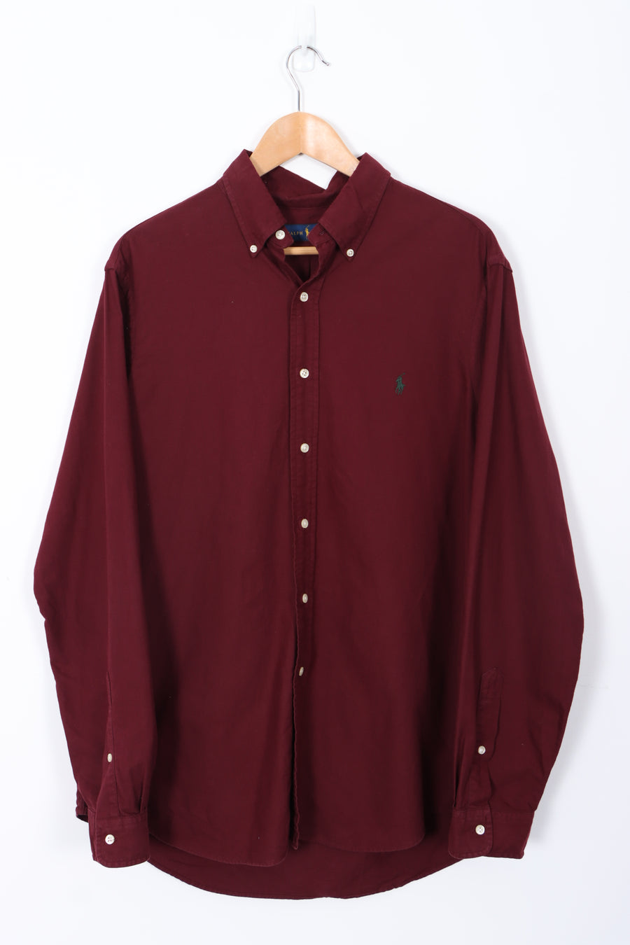 RALPH LAUREN Burgundy Long Sleeve Shirt (L)