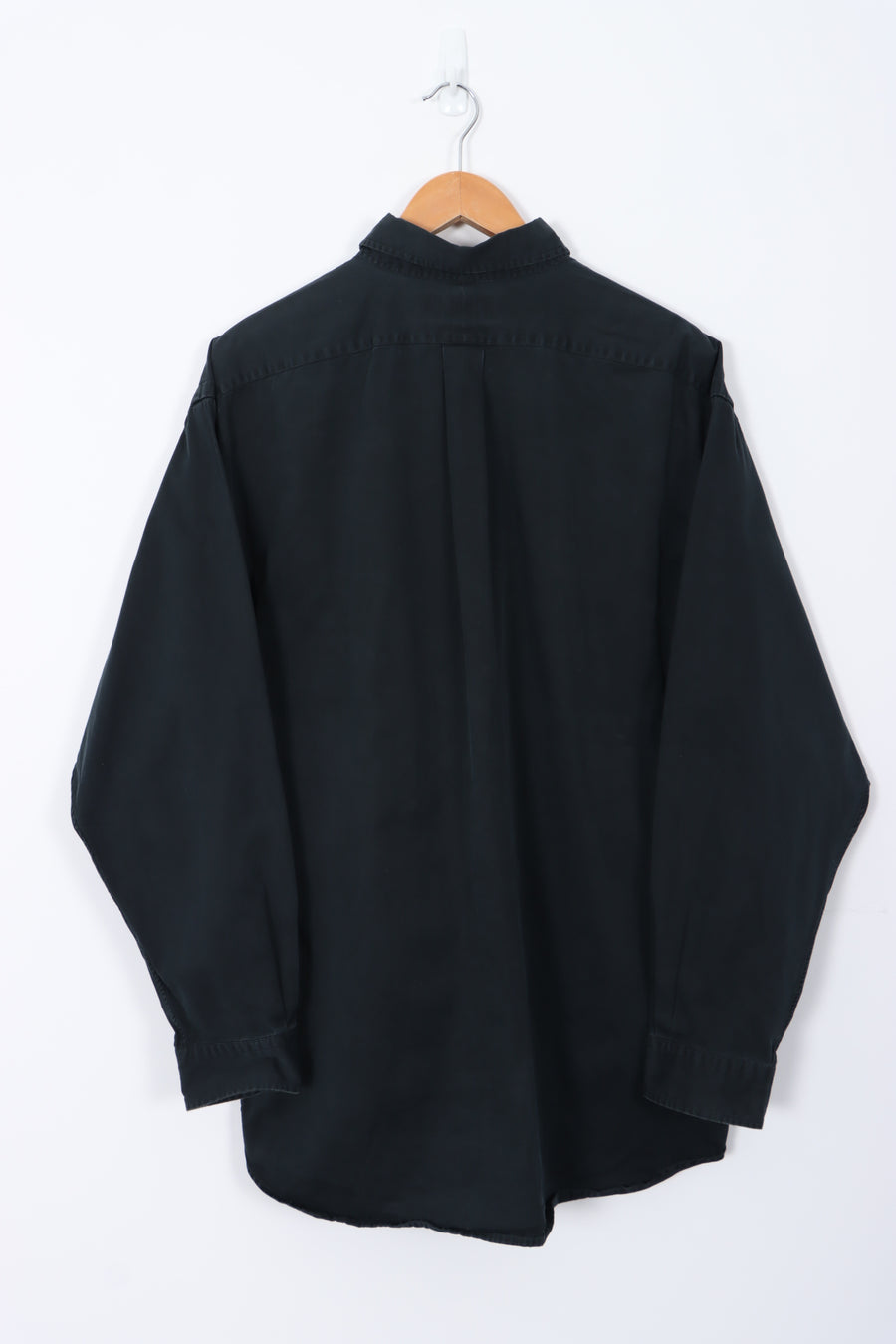 RALPH LAUREN Black 'Blake' Long Sleeve Cotton Shirt (XL)