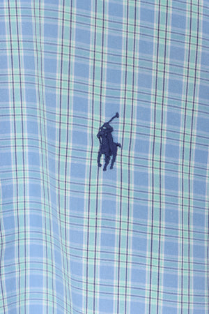 RALPH LAUREN Blue Green Plaid 'Blake' Shirt (L-XL)