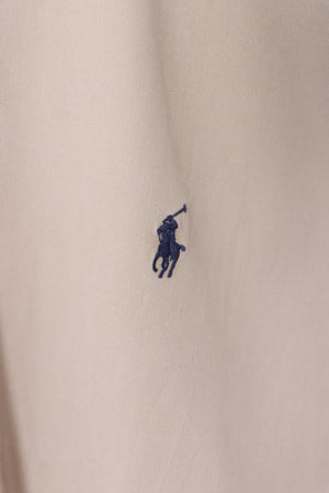 RALPH LAUREN 'Blake' Sand Brown Long Sleeve Shirt (M)