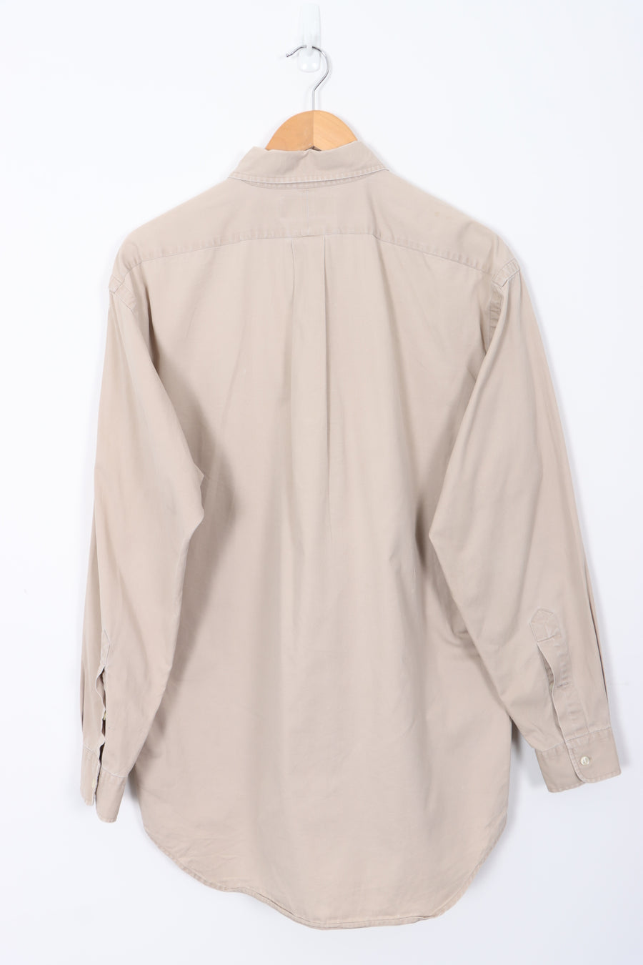 RALPH LAUREN 'Blake' Sand Brown Long Sleeve Shirt (M)