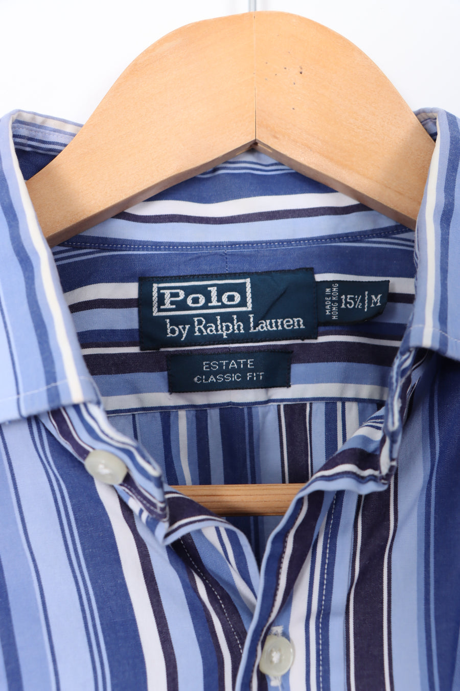 POLO Ralph Lauren 'Estate' Blue White Stripe Shirt (M)