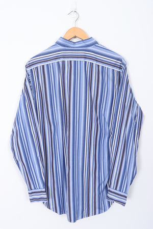 POLO Ralph Lauren 'Estate' Blue White Stripe Shirt (M)