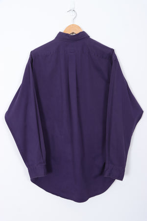 RALPH LAUREN 'Blake' Purple Cotton Long Sleeve Shirt (L)