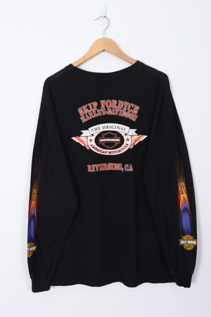 2000 HARLEY Eagle Flames Sleeve Detail Long Sleeve Tee (XL-XXL)