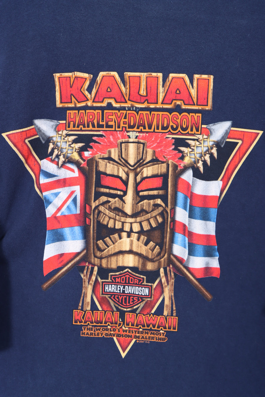 HARLEY Kauai Hawaii 'World's Most Western Dealership' Tee (XL)