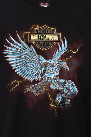 HARLEY DAVIDSON Robotic Eagle Utah Beers Black T-Shirt (XL)