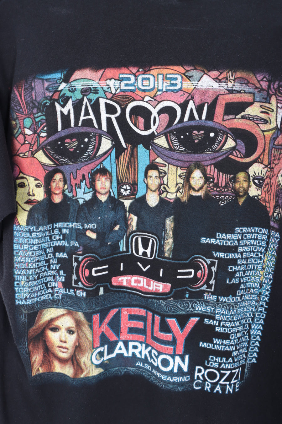 Maroon 5 and Kelly Clarkson 2018 Tour Music Tee (L)