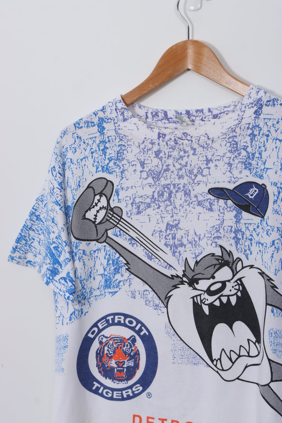 1993 Detroit Tigers Tasmanian Devil Baseball All Over Print Tee (M)