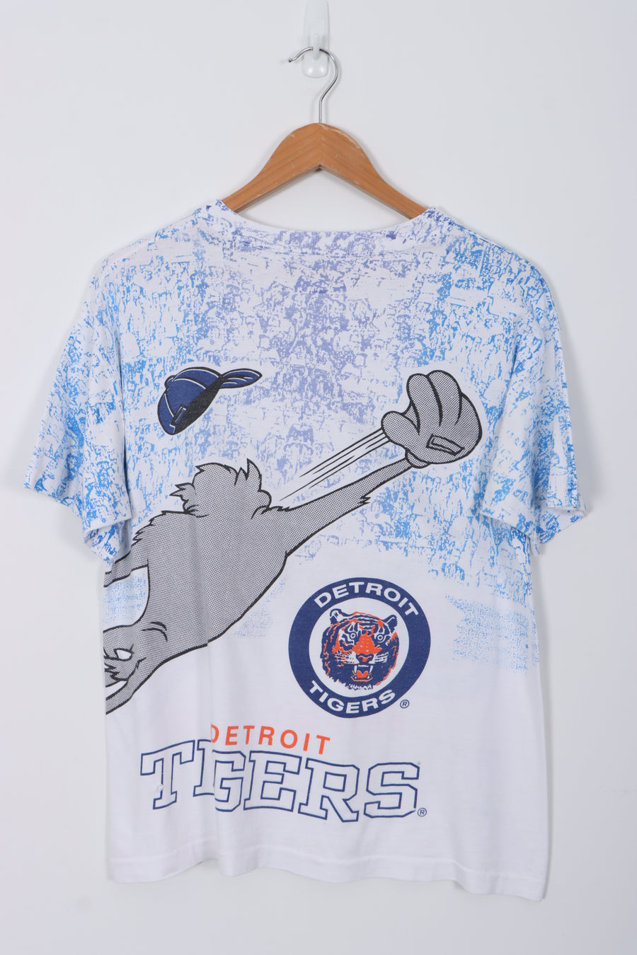 1993 Detroit Tigers Tasmanian Devil Baseball All Over Print Tee (M)