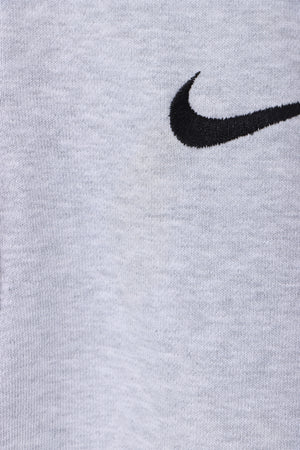 NIKE 1/4 Zip Big Swoosh Logo Grey Hoodie (L)