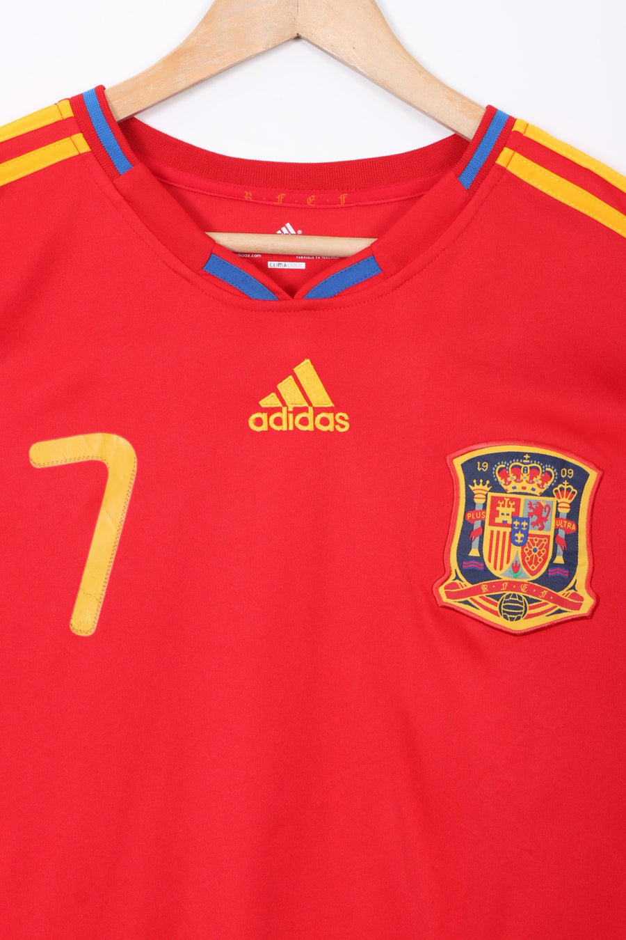 BOOTLEG Spain 2008/2009 David Villa #7 Home Soccer Jersey (L)