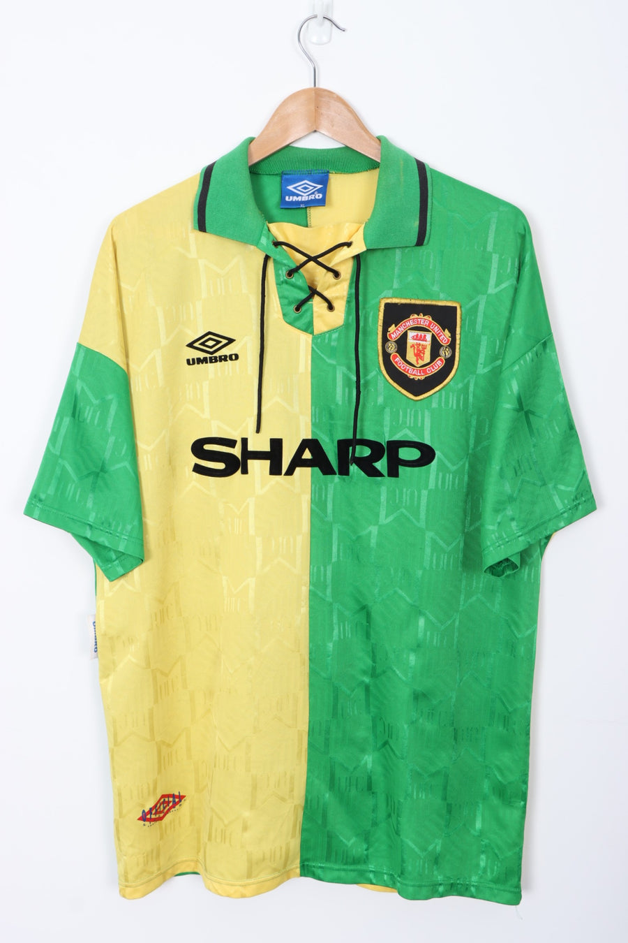 Vintage Manchester United 1992-1994 UMBRO Third Soccer Jersey England Made (XL)