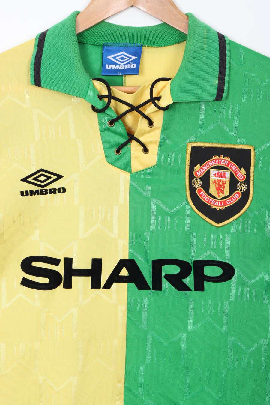 Vintage Manchester United 1992-1994 UMBRO Third Soccer Jersey England Made (XL)