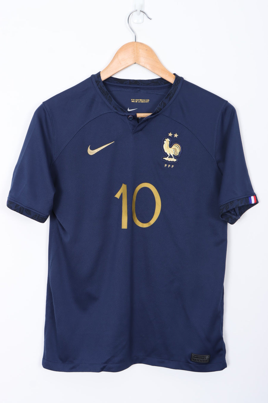 France 2022 Mbappe #10 NIKE World Cup Soccer Jersey (XS-S)