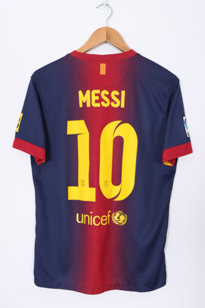 Barcelona 2012/2013 Messi #10 NIKE Home Soccer Jersey (M)