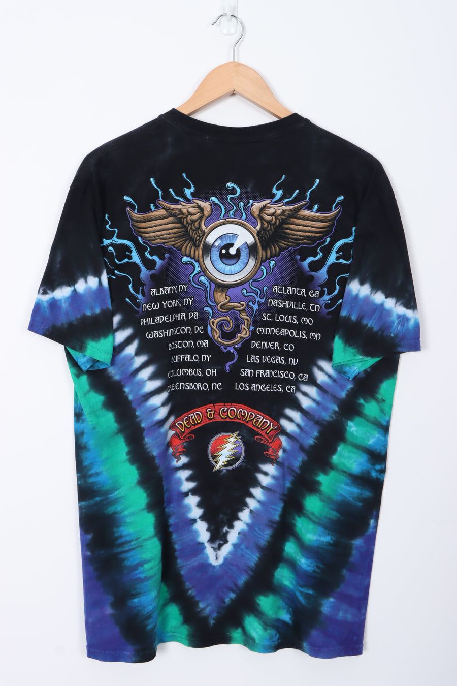 Grateful Dead & Company 2015 Tour LIQUID BLUE Tie Dye T-Shirt (L)