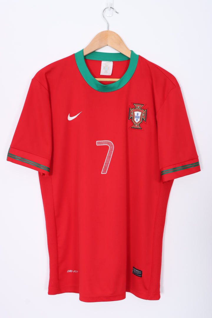 REPLICA Portugal FPF Ronaldo #7 Home Soccer Jersey (L-XL)