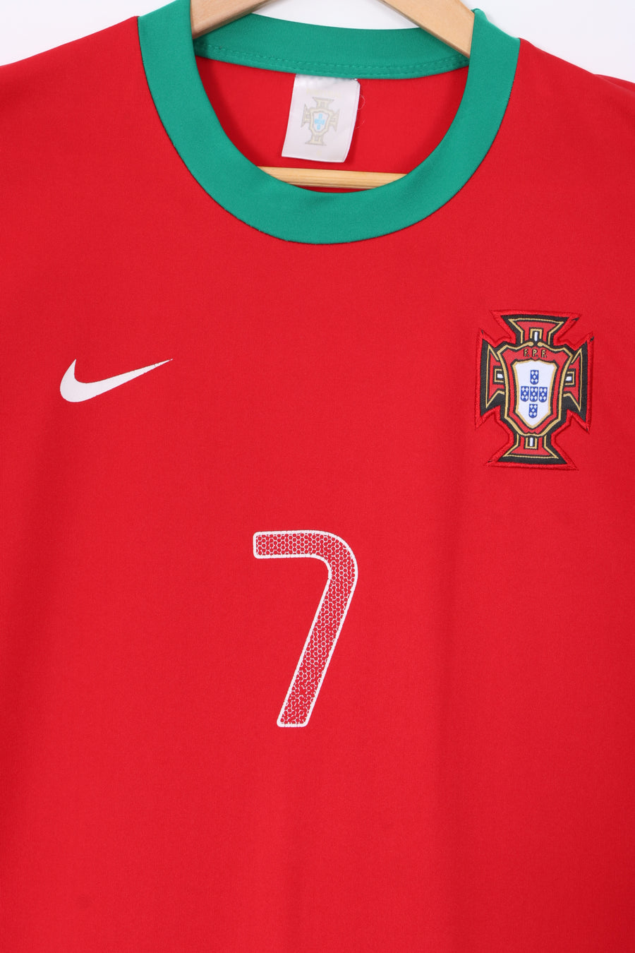 REPLICA Portugal FPF Ronaldo #7 Home Soccer Jersey (L-XL)