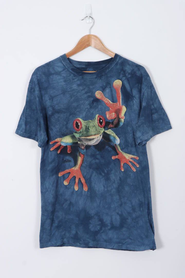 THE MOUNTAIN Peace Out Frog Animal Tie-Dye Tee (M)