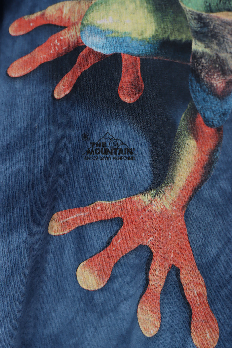 THE MOUNTAIN Peace Out Frog Animal Tie-Dye Tee (M)