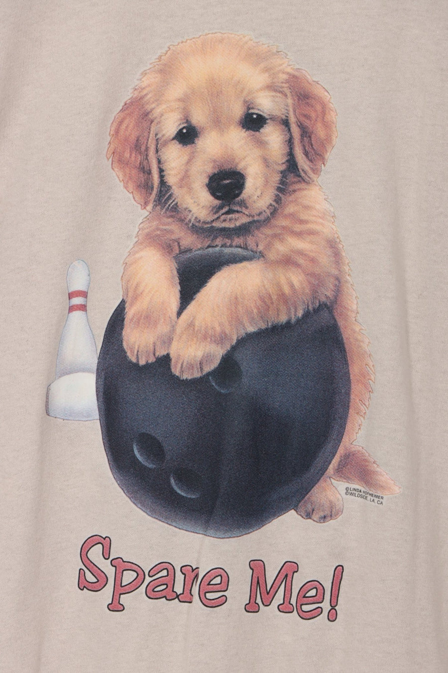 Puppy Bowling 'Spare Me' Graphic Print Animal Tee (XL)