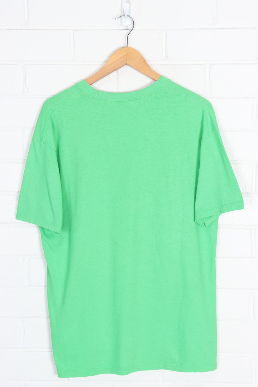 STUSSY Fluro Green & Black Logo T-Shirt (L)