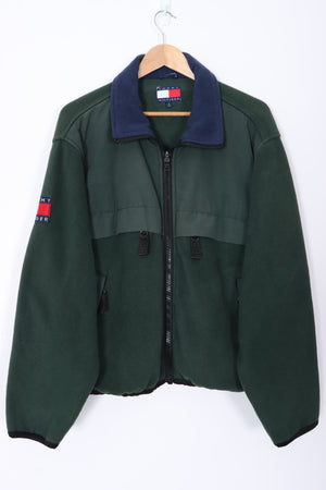 TOMMY HILFIGER Green Fleece Utility Jacket (S)