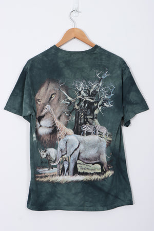 THE MOUNTAIN Front Back Graphic County Safari Nature Animal T-Shirt (M)