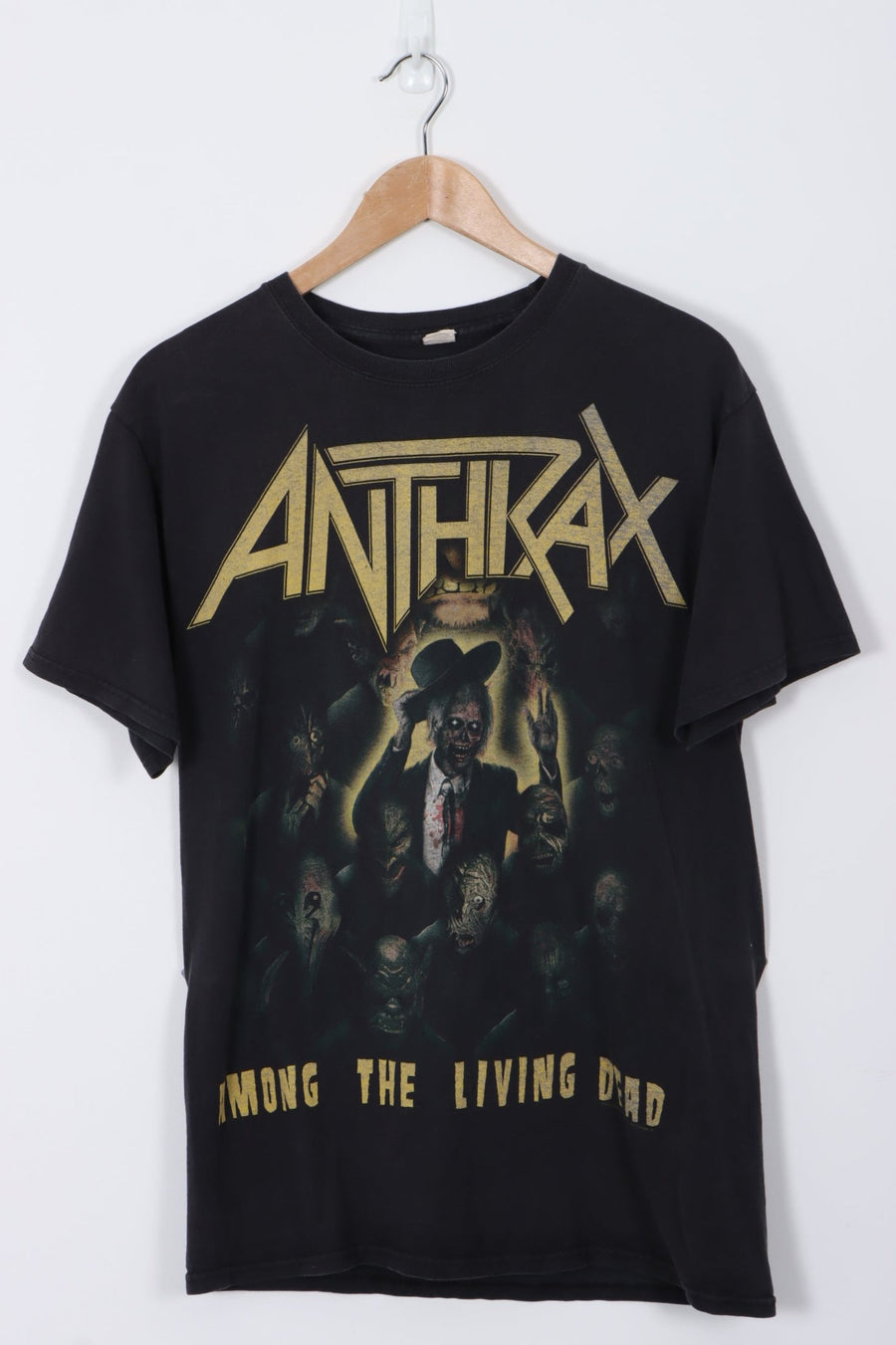 Anthrax 'Among the Living Dead' Black Music T-Shirt (M)