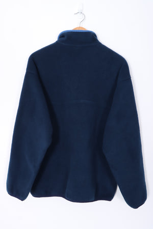 PATAGONIA Blue 'Synchilla' 1/4 Snap Fleece Sweatshirt (L)