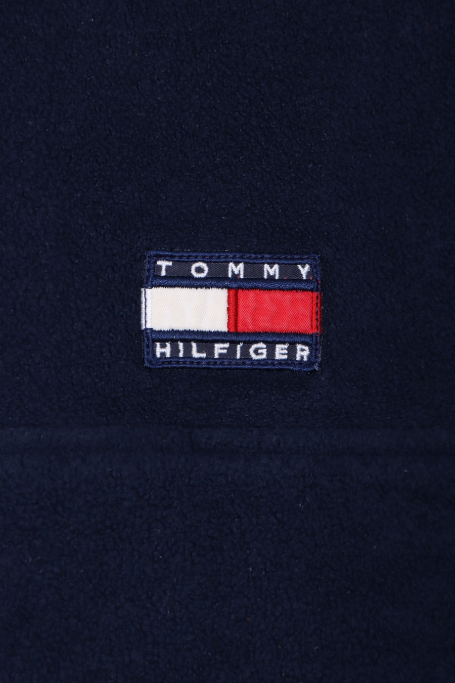 TOMMY HILFIGER Box Logo 1/4 Zip Fleece Sweatshirt (L)