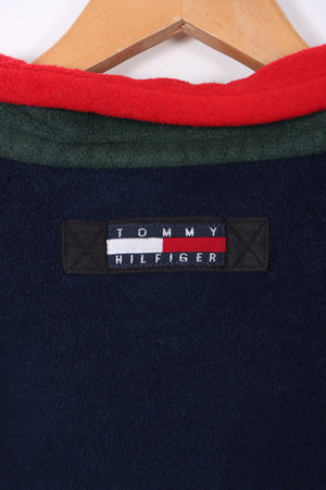 TOMMY HILFIGER Box Logo 1/4 Zip Fleece Sweatshirt (L)