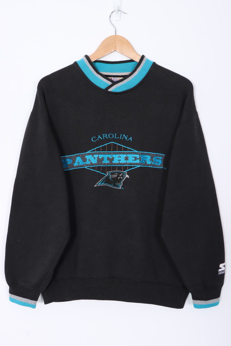 NFL Carolina Panthers Big Embroidered Logo STARTER Sweatshirt (M-L)