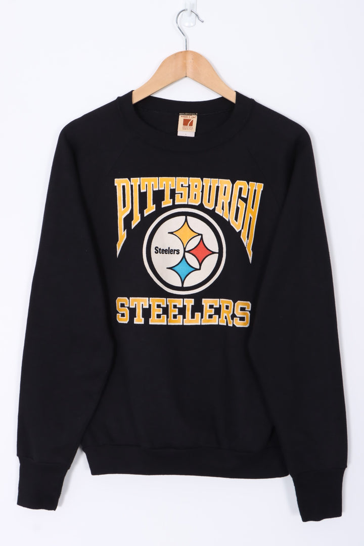 Vintage NFL 80s Pittsburgh Steelers LOGO 7 Sweatshirt USA Made (S-M)