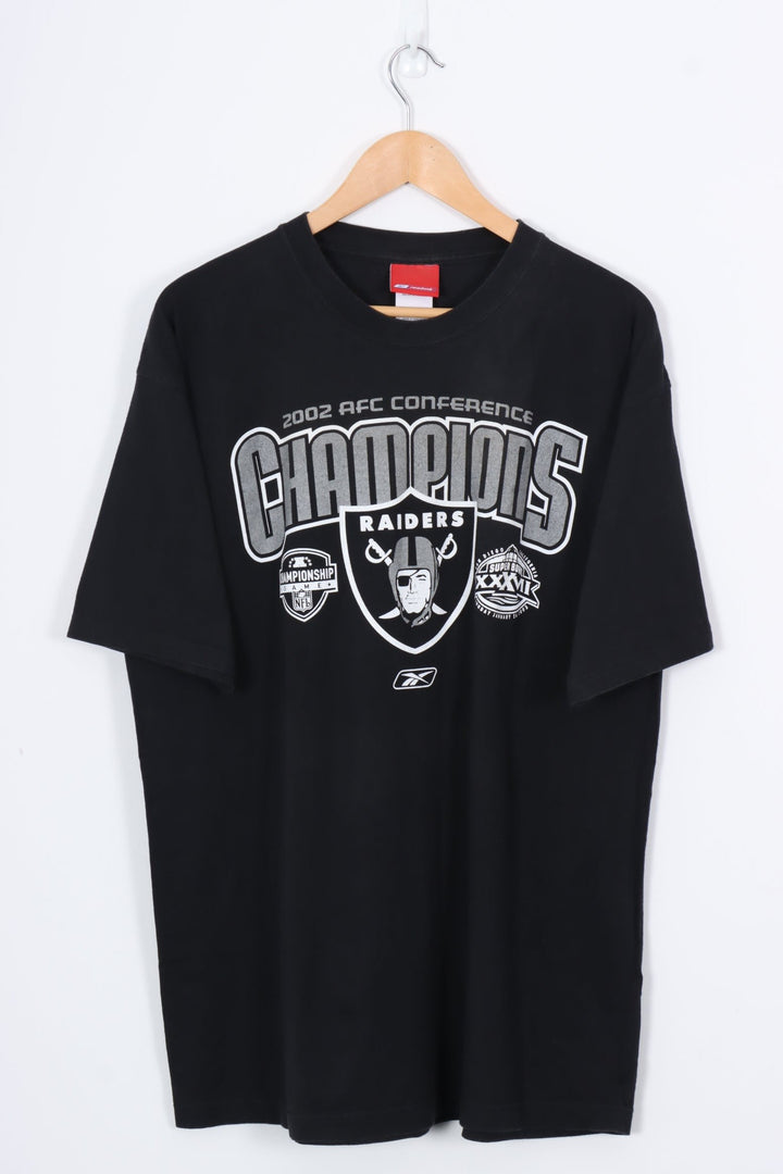 REEBOK NFL Las Vegas Raiders Champion Football Tee (L-XL)