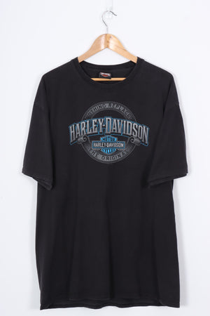 HARLEY DAVIDSON Blue & Grey 'Nothing Replaces' Tee (XL Tall)