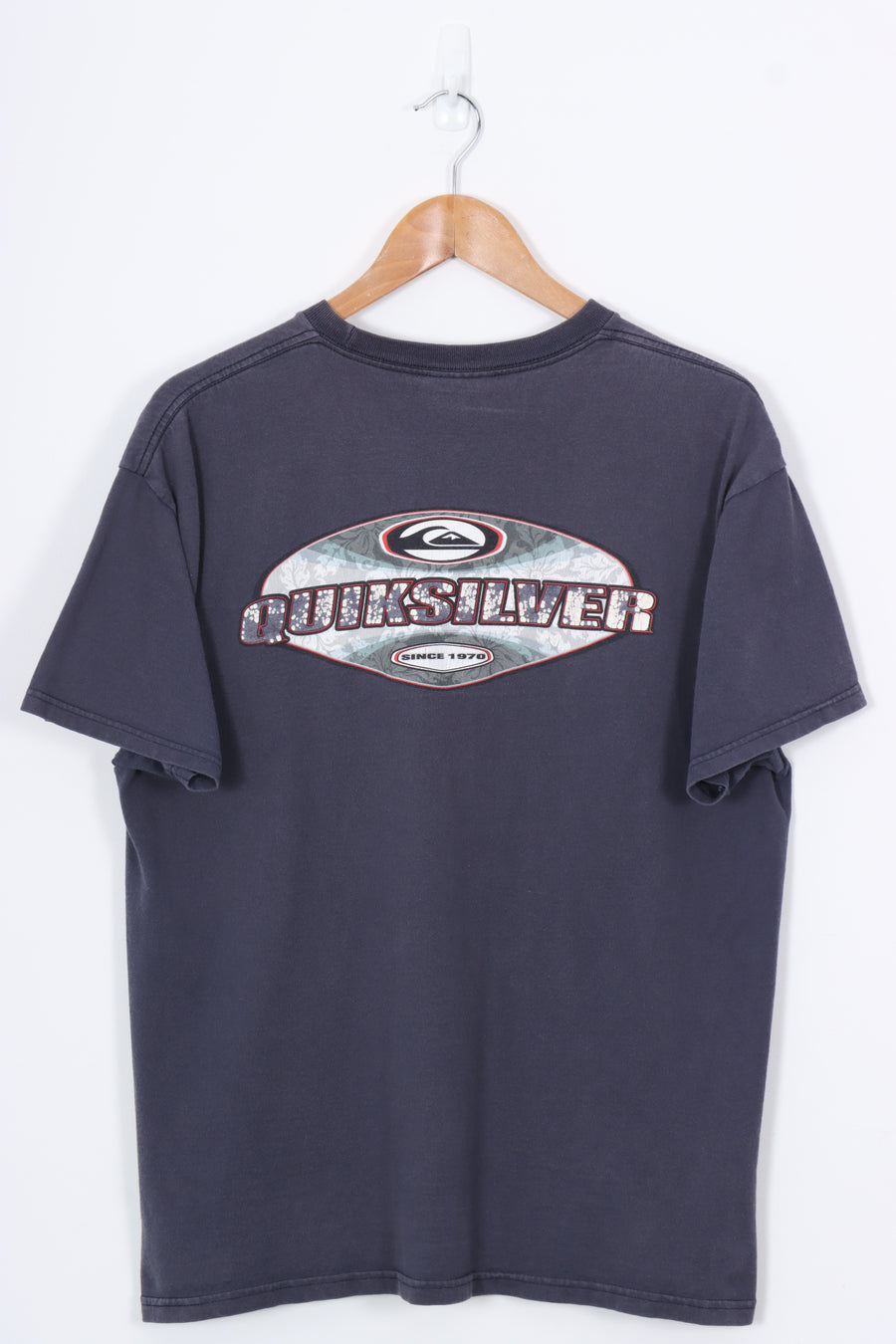 QUIKSILVER Centre Logo Surf Front & Back Tee (L)