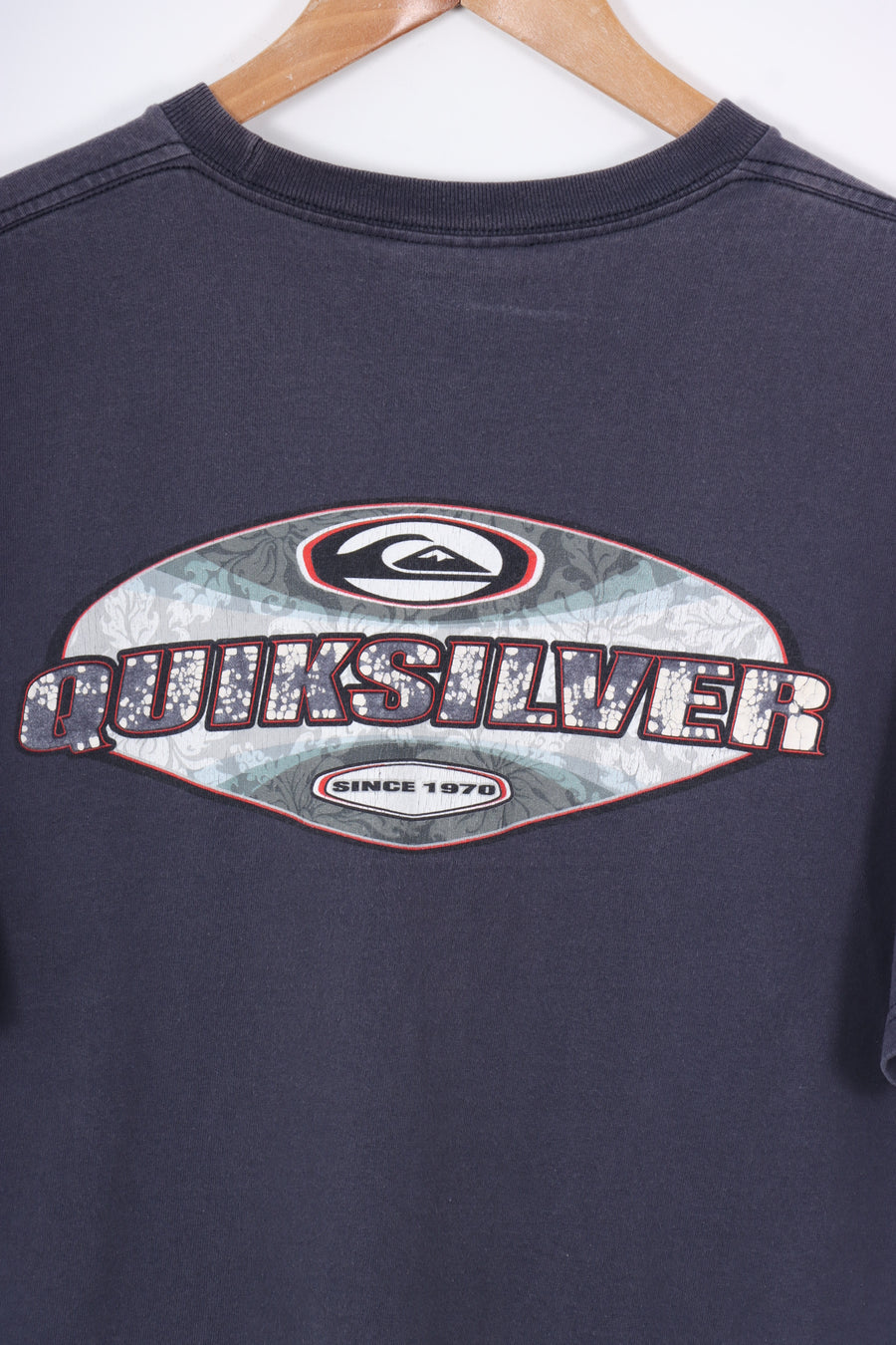 QUIKSILVER Centre Logo Surf Front & Back Tee (L)