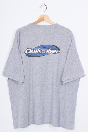 QUIKSILVER Boarding Company Blue & Grey Surf Tee (XXL)