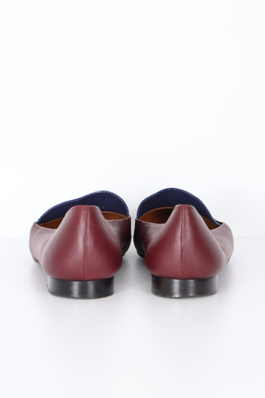 FENDI Maroon & Blue Lizard Leather Flats (40)