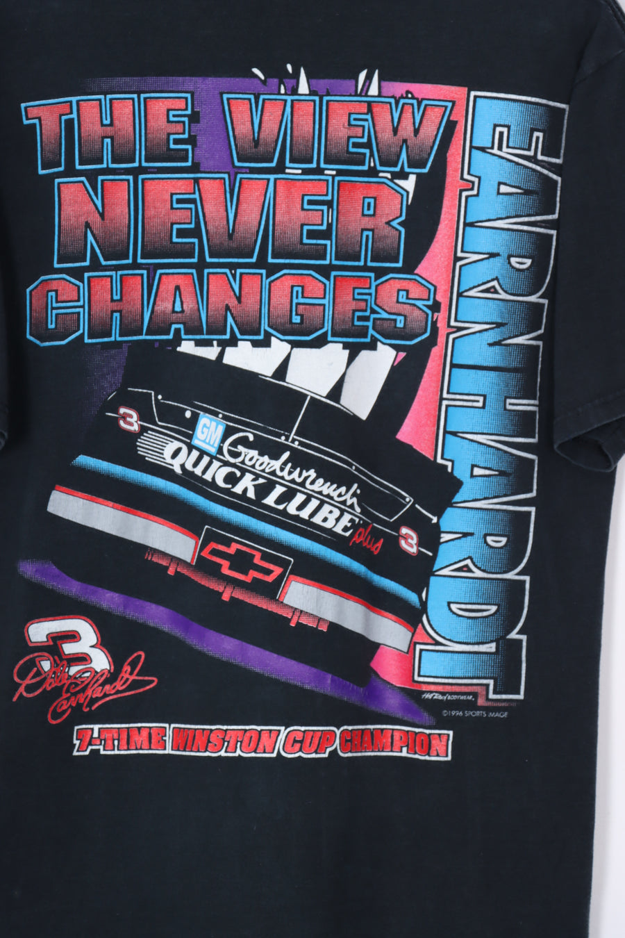 1996 VINTAGE NASCAR Dale Earnhardt Car Racing Graphic Tee (M-L)