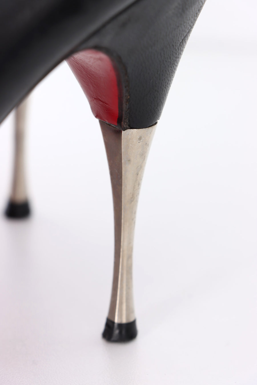 REPLICA Christian Louboutin Studded Peep Toe Leather Heels (38.5)